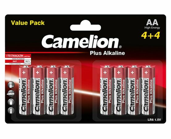 Piles LR06 AA 1.5V alcalines Camelion 2800mAh puissantes et longue durée pour télécommande et souris
