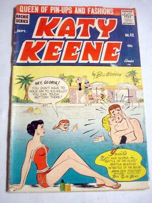 Katy Keene #42 1958 Complete Fair+ GGA Wedding Gowns Pin-Ups Paper Dolls Archie