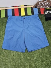 columbia men shorts size 40 blue comfy lightweight travel cotton flat front