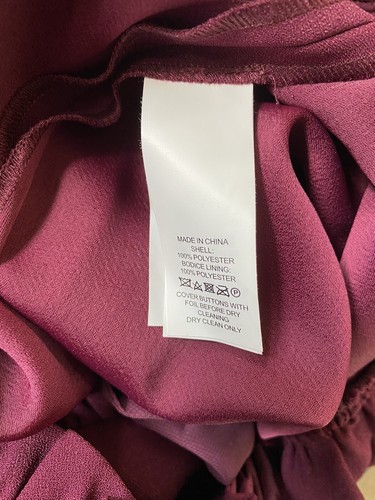 NUEVO Vestido Kate Spade Mujer Ma Cherie Calce con Volantes 10 Rojo Cereza Profunda $358 - Imagen 10 de 10