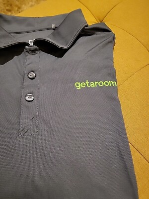Get a Room Mens T Shirt Cutter & Buck Polo XL  Logo Gray 