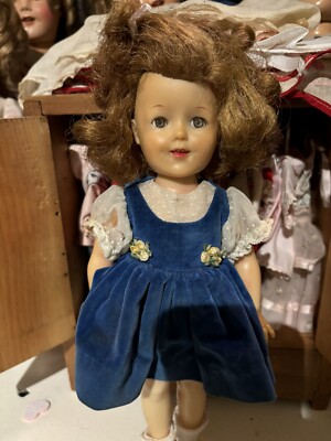 shirley temple doll blue dress Lace Apron 11" Poseable 1982 Ideal Toy Corp NRFB Lot - 27" Ideal Shirley