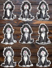 Pink Heart Puppy Die Cut Vinyl Stickers Set Scrapbooking Laptop Waterbottle