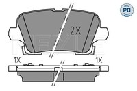 NEU - Meyle 0252212317/PD Bremsbelagsatz, Scheibenbremse FüR Opel