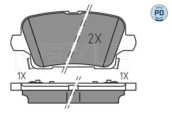 NEU - Meyle 0252212317/PD Bremsbelagsatz, Scheibenbremse FüR Opel-image