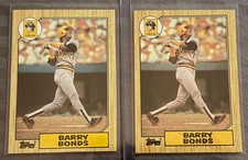 1987 Topps Barry Bonds Rookie Lot of 2 - Excellent Condition