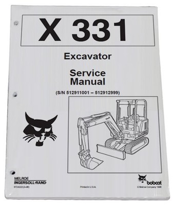 Bobcat 331 Compact Excavator Service Manual Shop Repair Book 2 Part # 6724222