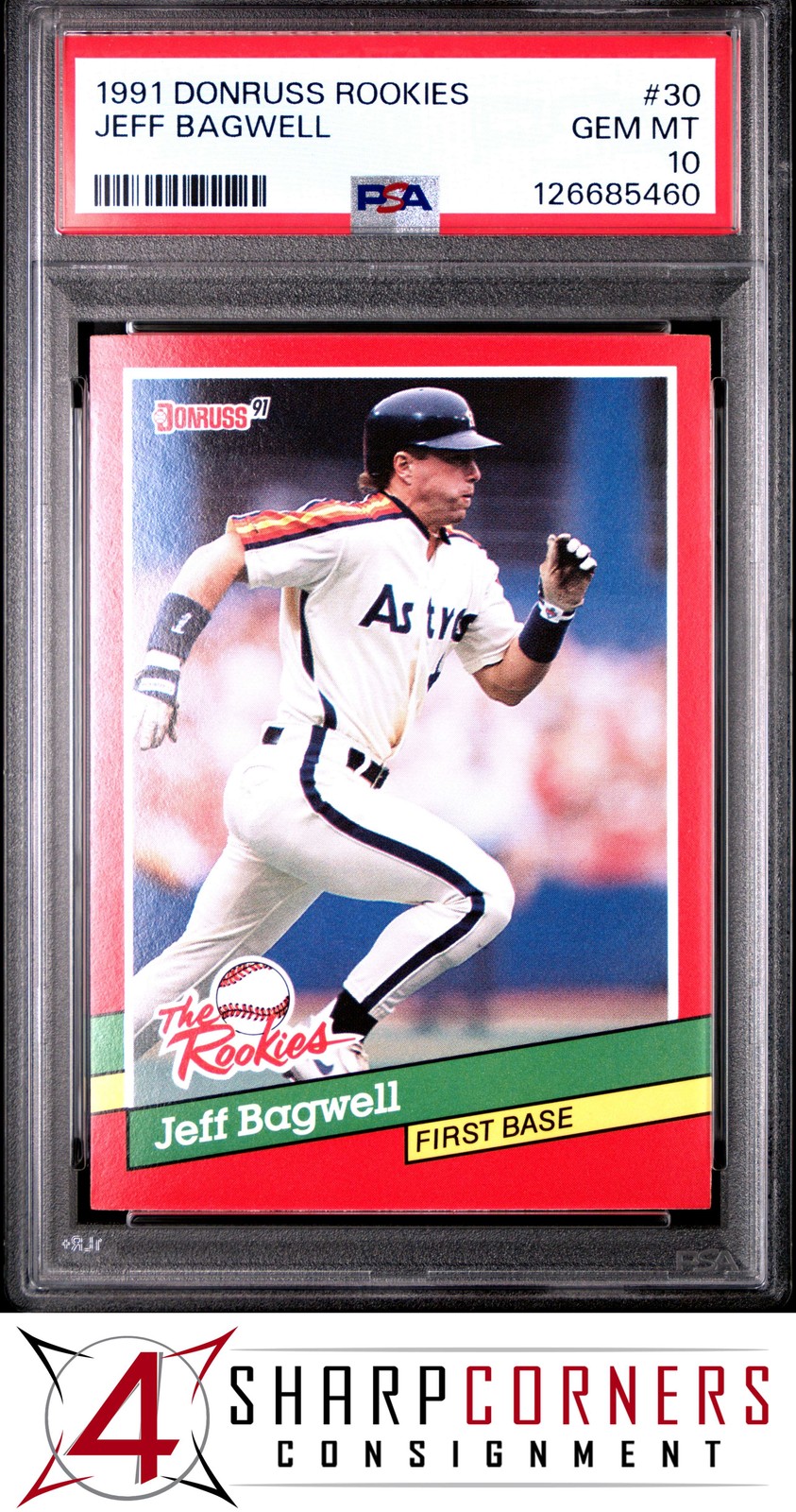 1991 DONRUSS ROOKIES #30 JEFF BAGWELL RC ASTROS HOF PSA 10