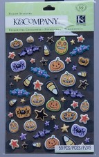 K Company 59 pcs Halloween Spooky Pillow Scrapbook Stickers