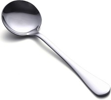 Soup Spoons Premium Stainless Steel Spoons round Spoons, Heavy-Weight