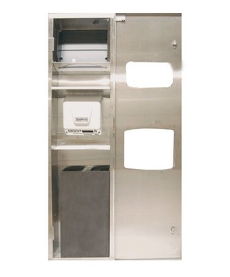 Bradley 270-11 Contemporary Series Surface-Mounted 3-in-1 Towel Dispenser