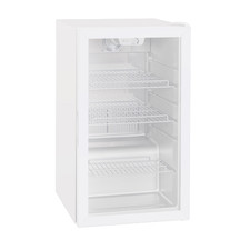 SIA DC10WH Under Counter Drinks Fridge / Wine Cooler 110L With Glass Door, White