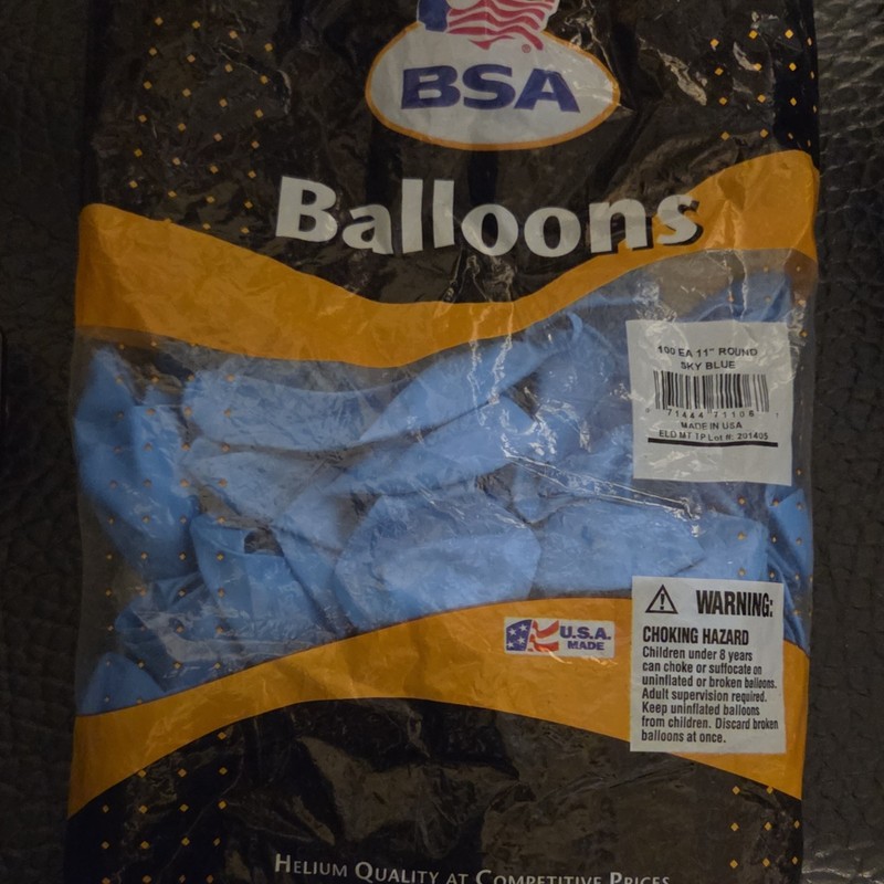 BSA 100ct 11in Round Sky Blue Solid Party Balloons for All Occasions 201405