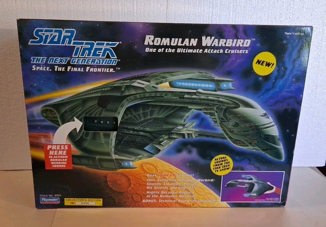 Playmates Star Trek The Next Generation - Romulan Warbird - 1993 De colección Nuevo en caja