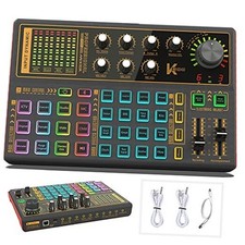 Sound Mixer Board, Voice Changer Sound Card with Multiple Sound AM200-K300