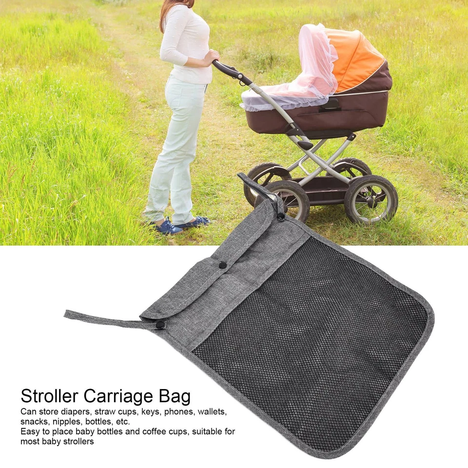 (Gris) 02 015 Organisateur De Poussette De Bébé Sac Suspendu Pour Poussette - Photo 3/4