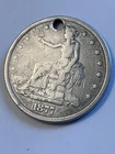 1877-S Trade Dollar Holed/Cleaned San Francisco Minted Free Shipping USA