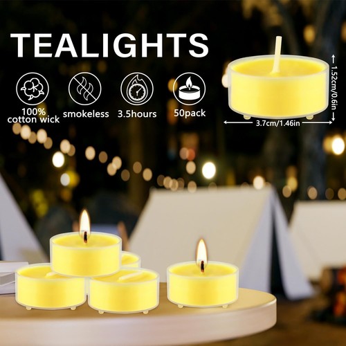Elegant Gift-Ready Citronella Tealight Candles - Clean Burn & Long Lasting - Picture 6 of 9