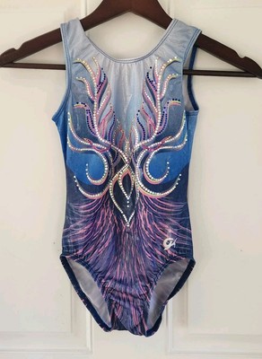 GK ELITE gymnastics Leotard DREAMLIGHT Fade SEA SPARKLE Sequin BLING Ombre  CL