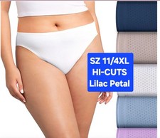 SZ 11 Fruit of the Loom HI-CUTS BREATHABLE BRIEFS COMBO OF TWO 5PKS Lilac Petal