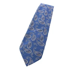 USED Tie Atto Vannucci Tie Silk Paisley Pattern Blue TK Men's Japan