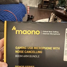 maono DGM20 Series Gaming USB Microphone Noise Cancelling Boom Arm Bundle