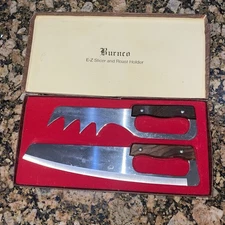 Vintage MCM Burnco E-Z Slicer and Roast Holder Original Box