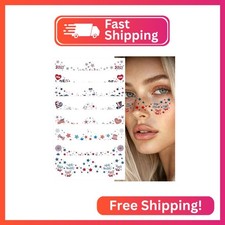 4th of July Freckles Tattoos Temporary, 250 Anniversary USA Decorations, Fourth