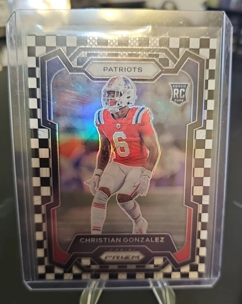 2023 Panini Prizm - Christian Gonzalez #369 Black & White Checker Prizm (RC)