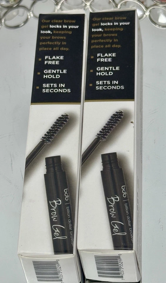 Gel transparente para cejas Billion Dollar Brows 3 ml maquillaje para mujer - paquete de dos Foto 3 de 4