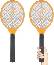 Electric Fly Swatter Handheld Bug Zapper - Indoor Outdoor Zapping Racket for Pes