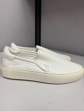 UGG Women's Jass White Leather Slip On Sneaker Size 7 Used