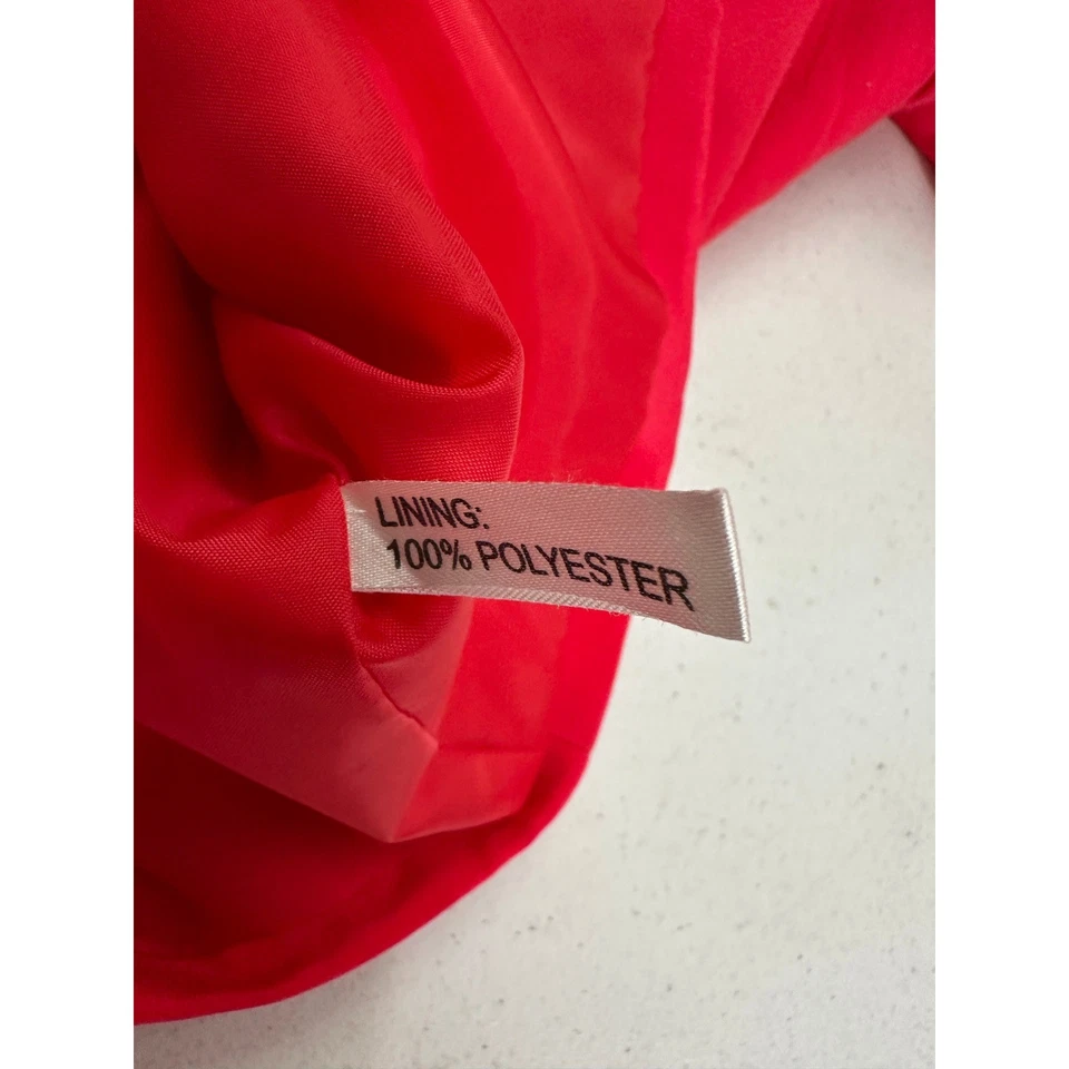 Shomi Womens Silk Skirt Suit Size 22 Coral Old Money Elegant Minimalist Career - Image 4 of 4