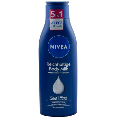 Nivea Reichhaltige Body Milk 1 x 250ml 5in1 Bodylotion gegen trockene Haut