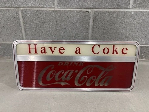 Vintage Coca-Cola Fountain Machine Topper - Lighted Sign
