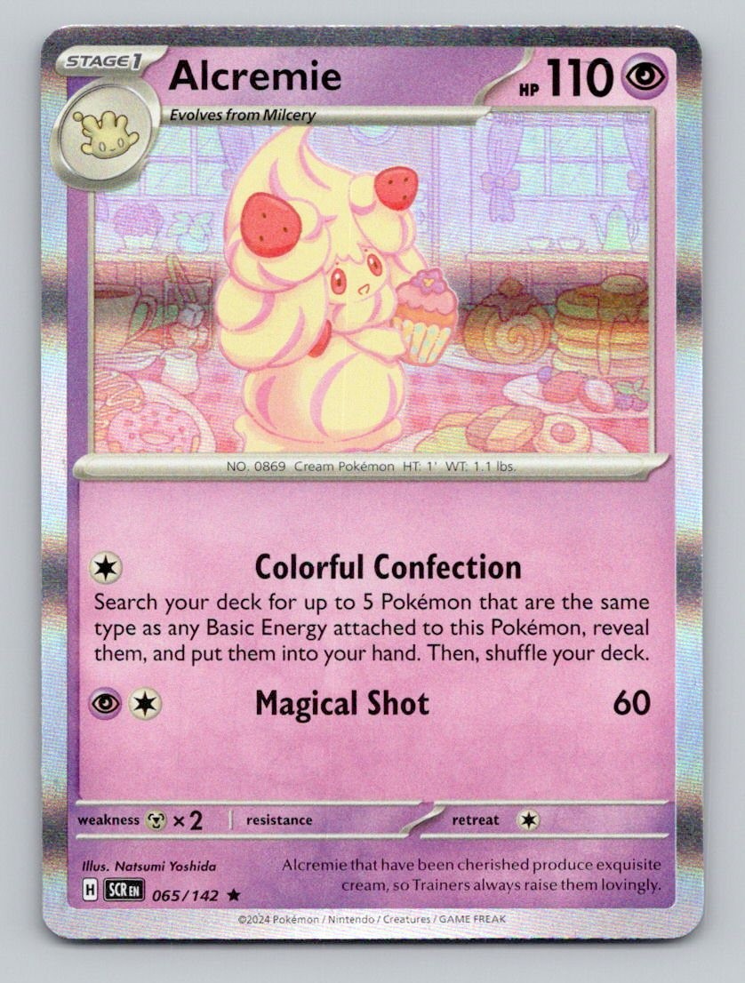 Holo Alcremie 65/142 Rare Stellar Crown Pokemon