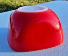 Vintage Pyrex Deep Red 407 Ramekin 7 oz Glass Small Bowl Dish USA