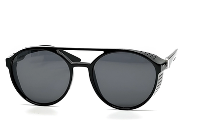 Round sunglasses side shield Goggles Windproof Steampunk 