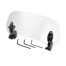 28.5cm Windshield - Adjustable Clip Wind Deflector Lens, Universal Fit Clear