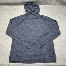 Greg Norman Shark TL111766 Mens XL L/S Hooded Golf Pullover Shirt Heathered Blue