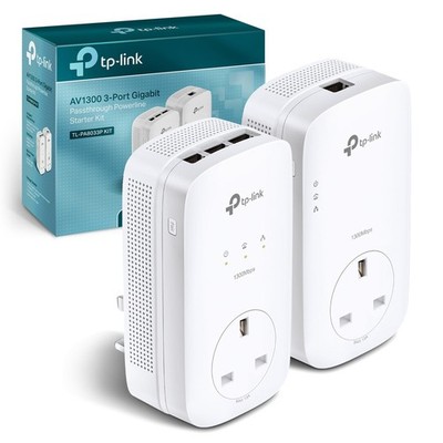 TP-Link TL-PA8033PKIT AV1300 Gigabit Passthrough 2x2 MIMO Mbps, weiß 