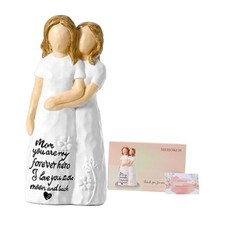 Mom Birthday Gifts for Mom from Daughter, Mother Daughter Hand-Painted Resin