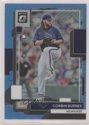 2022 Panini Donruss Optic Carolina Blue Prizm 20/50 Corbin Burnes #182 0q3