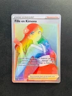 Carte Pokémon Fille En Kimono 205/195 Rainbow Secrète EB12 Tempête Argentée NEUF