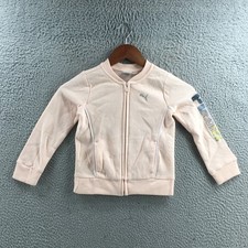 Puma Tracksuit 2 Piece Set Jacket Youth Girls 4T Pink Long Sleeve Casual NEW