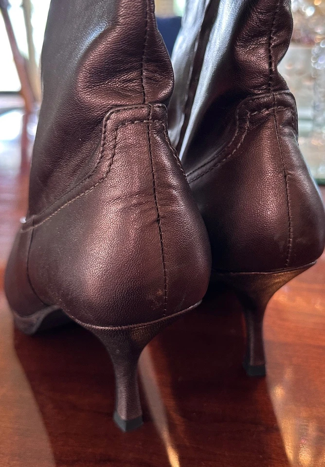 Botas para mujer Victoria's Secret Colin Stuart tacón alto plataforma bronce 9B (nuevas en caja) Foto 4 de 4