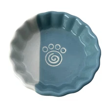 Petrageous Designs CAT BOWL 4.75 inches Stoneware BLUE WHITE Dishwasher Safe