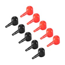 Battery Terminal Insulating Rubber Protector Covers 12mmx3mm Red Black 5 Pairs