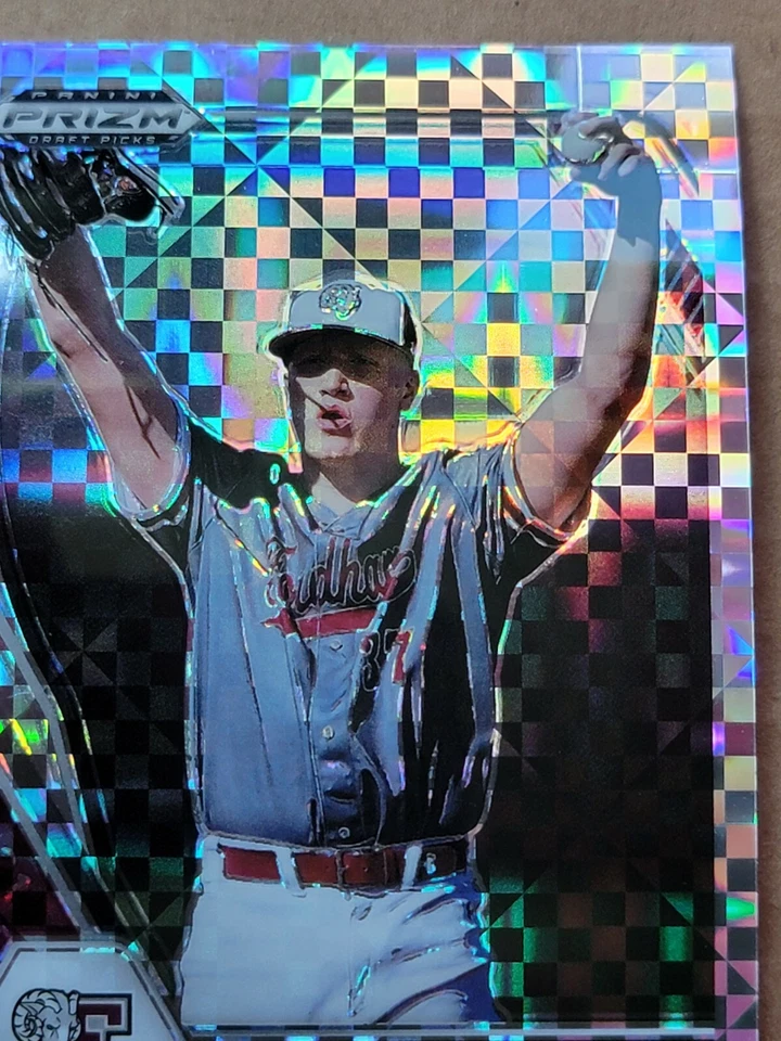 Matt Mikulski 2021 Panini Prizm Draft Picks Power Plaid Baseball Card 22/35 - Image 3 of 4