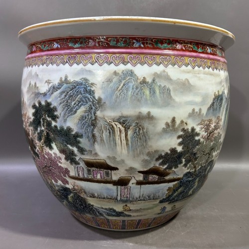 M Hermosa maceta de porcelana rosa familiar dinastía Qing china - Imagen 2 de 9